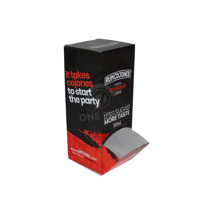 Custom Cardboard Gravity Feed Counter Display Box | Liquor/Food Displays POP Display Solution