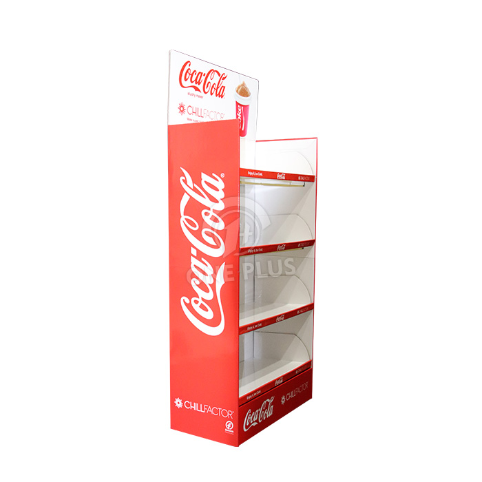 Cardboard Display Floor Rack for Beverage/Soda | Wide Automatic Pop-Up POP Display Stand