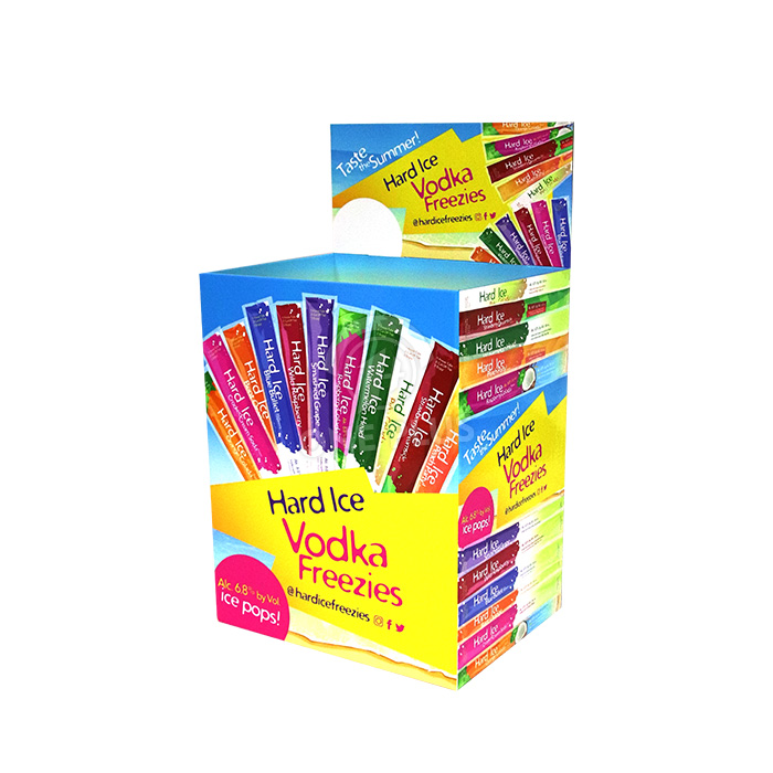 Картонный напольный стенд-корзина для конфет/снеков | Высокообъемные пищевые дисплеи, стойка POP.