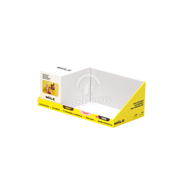 Stapelbare Papp-PDQ-Displaybox für Snacks/Getränke |, fertige Verpackungslösung für den Einzelhandel.