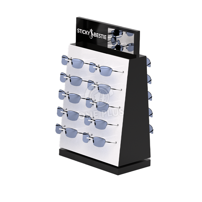 Présentoir double face en acrylique pour lunettes de soleil avec miroir |, support premium pour lunettes