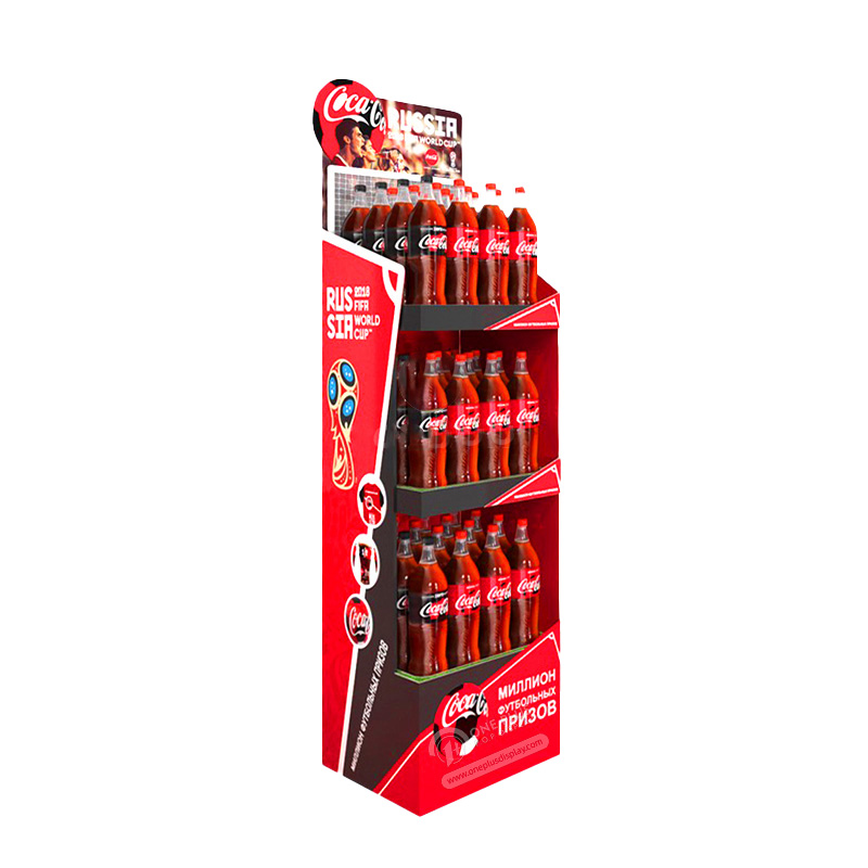 Cardboard Bottle Display Heavy Duty | Retail Beverage Stand for Soda & Water