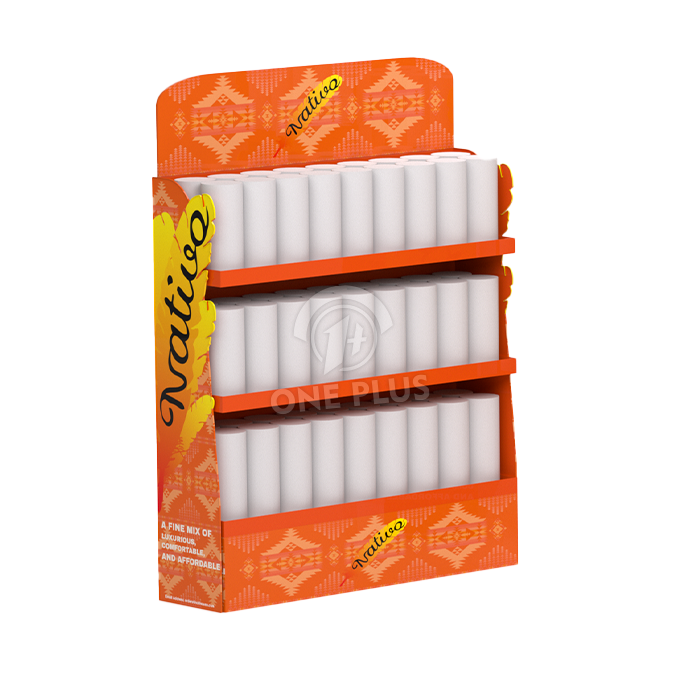 Cardboard Display 3-Tier Wide Floor Stand | Daily Essentials Promotional Rack