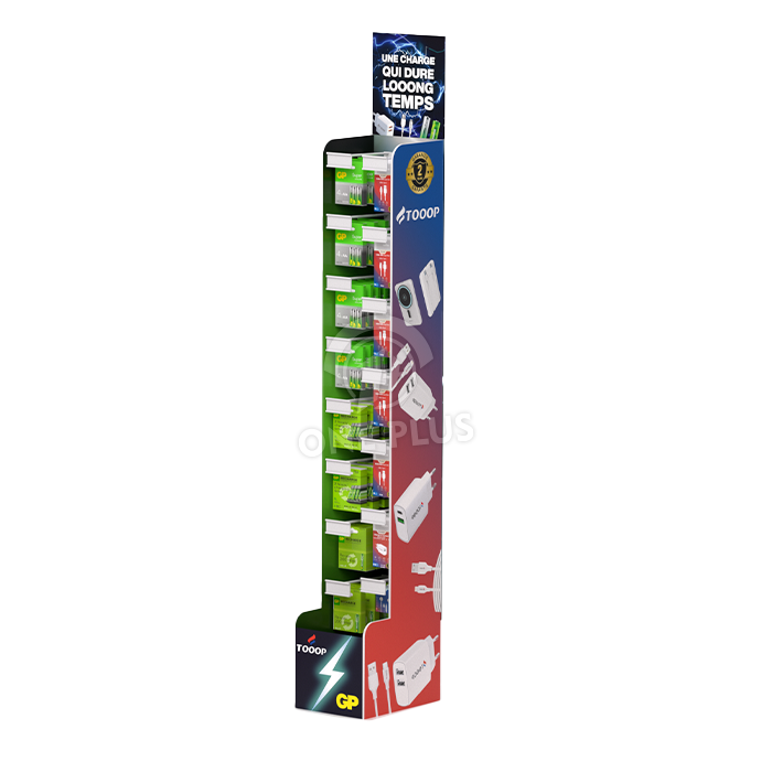 Cardboard Display Slim Hook Rack | Electronics Accessories Sidekick Stand