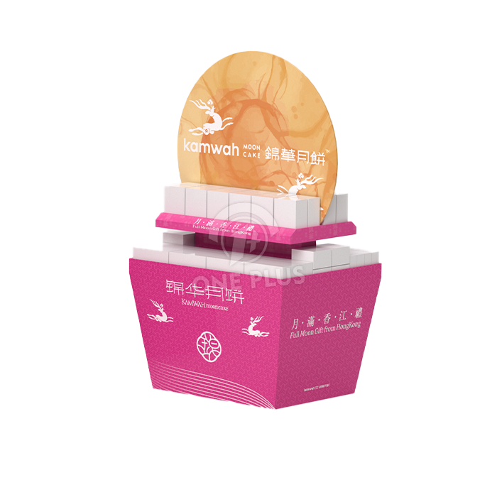 Cardboard Display Creative Moon Shape | High-End Mooncake Pallet Stand