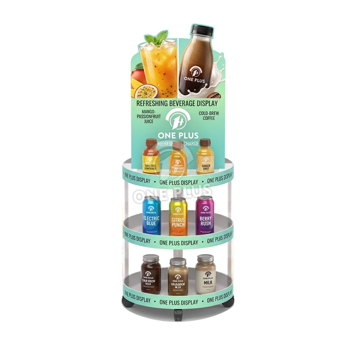 PVC展示架 瓶型| 三层圆柱塑料零售架