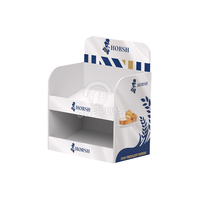 Acrylic Display Stand 2-Tier for Bakery | Custom Cardboard & PVC Counter Rack