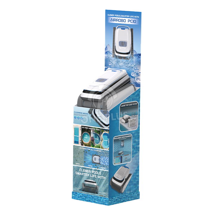 Cardboard Display Square Column | Pool Cleaning Robot Floor Stand China Manufacturer