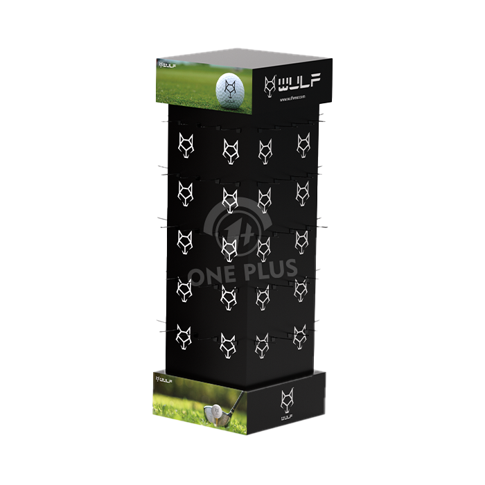 Cardboard Display 4-Sided Rotating | Golf Ball Counter Spinner China Manufacturer