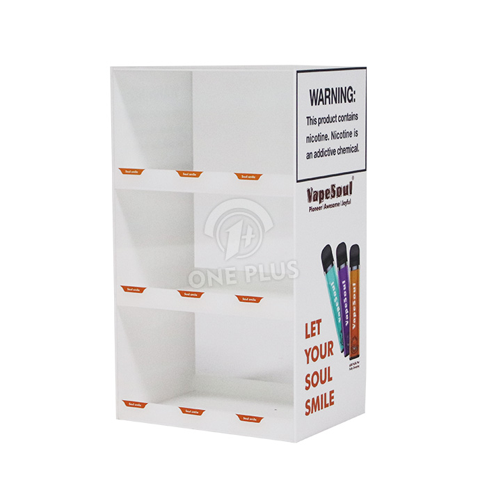 Acrylic Display Stand 3-Tier Cabinet | E-Cigarette Counter Case with Rear Access