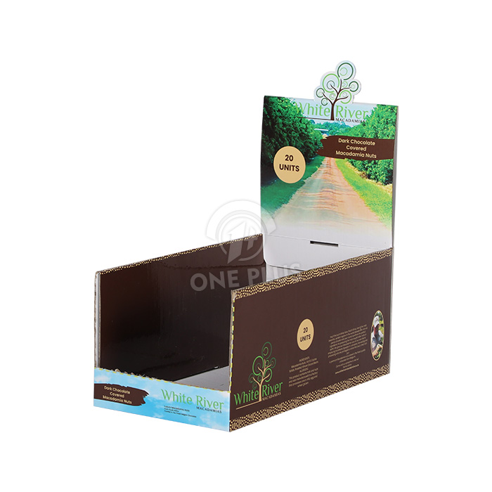 Scatola espositore in cartone | Vassoio PDQ convertibile con intestazione pop-up