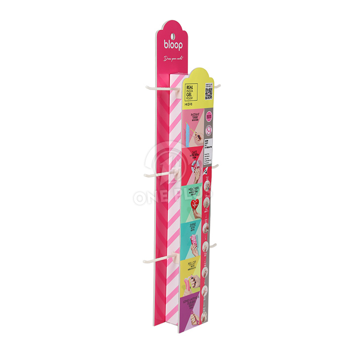 Cardboard Display Sidekick Power Wing | Nail Art & Manicure Hook Rack