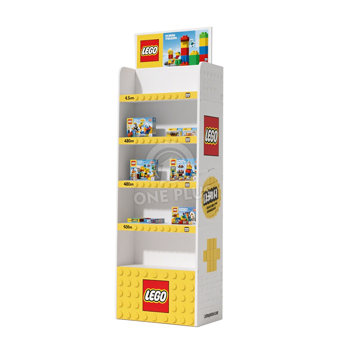 Customize POP Display PVC Stand | 5-Tier Double-Sided LEGO Toy Rack