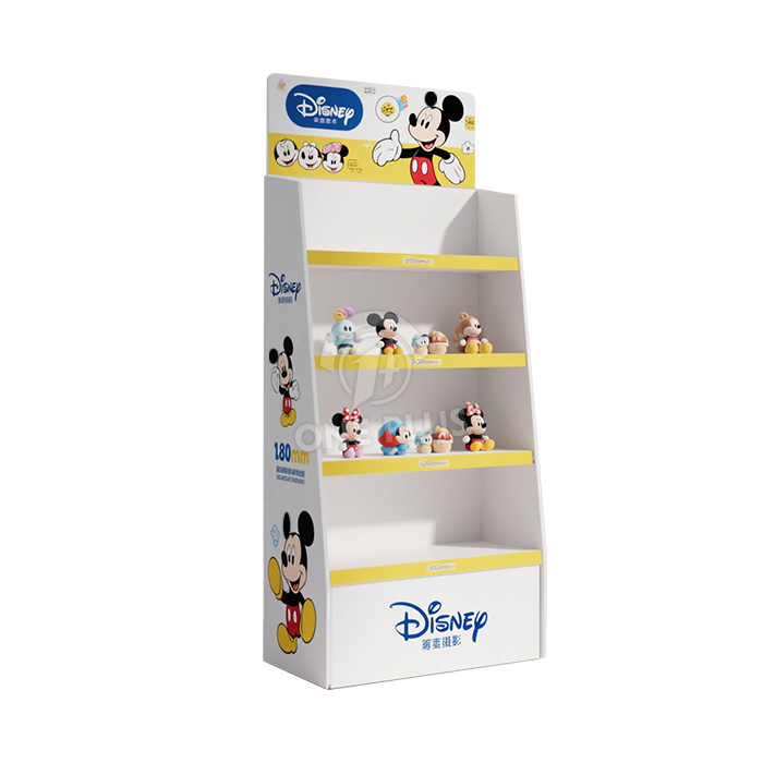 맞춤형 POP 디스플레이 PVC 스탠드 | 4단 장난감 인형 및 봉제 피규어 소매 랙