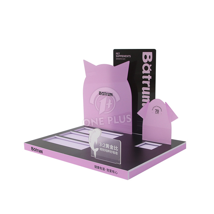 Dostosuj jednostkę licznika PVC POP Display | Pet Supplement Desktop PDQ Stand