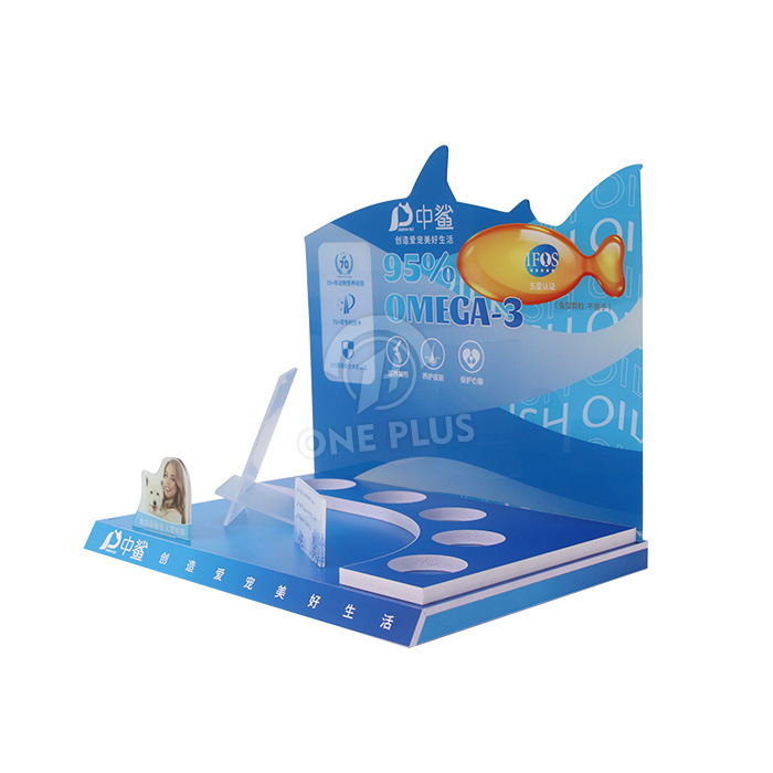 Dostosuj jednostkę POP Display PVC Counter Unit | Pet Nutrition & Fish Oil Desktop PDQ