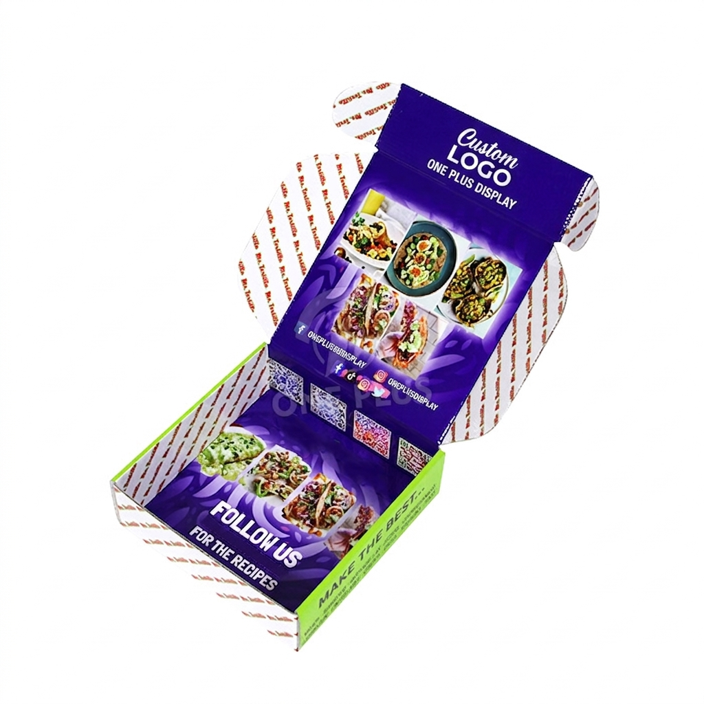 Boîte d'affichage personnalisée en carton| Emballage d'expédition de pizza et d'assaisonnement Chine