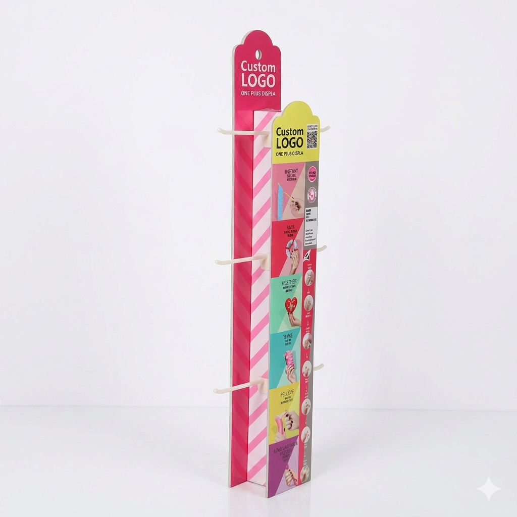 Présentoir en carton Sidekick Power Wing | Porte-crochets pour nail art et manucure