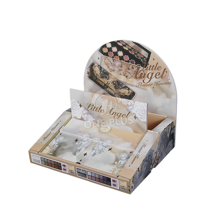 定制纸板展示柜 | 眼影盘和眼部彩妆分层展示架