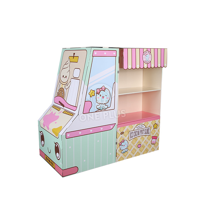 定制纸板展示架 3D 食品卡车托盘展示架，适用于玩具和零食