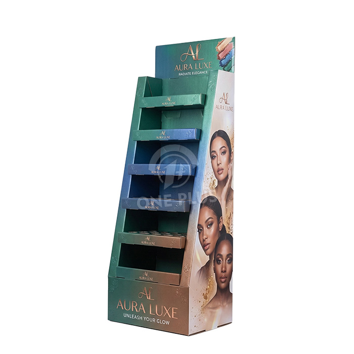 Custom Cardboard Display | 5-Tier Tiered FLOOR DISPLAY for Retail Cosmetics