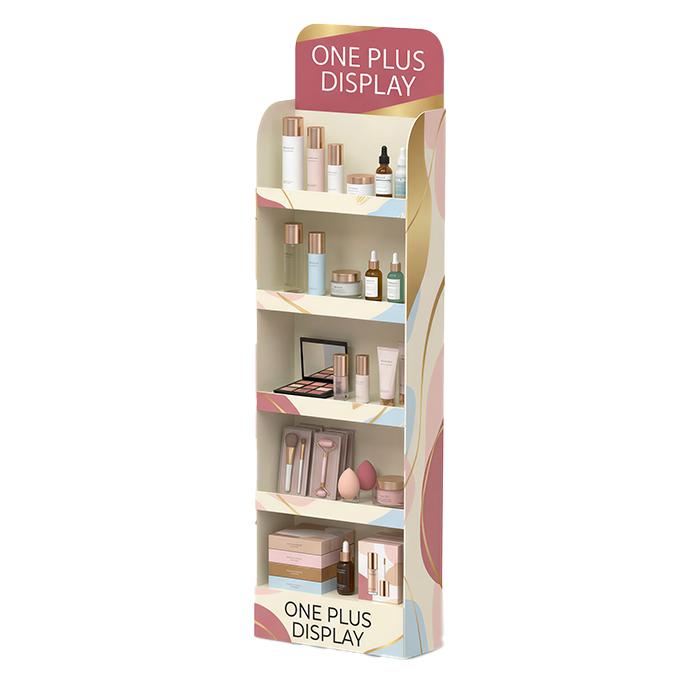 Custom PVC Display Stand | 5-Tier FLOOR DISPLAY for Cosmetics SKU-2603261105