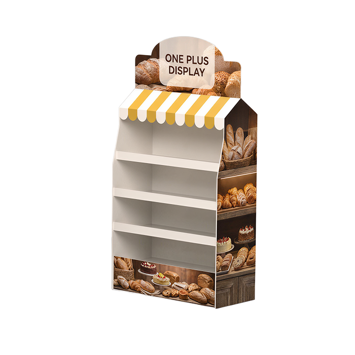 Custom PVC Display Stand | 4-Tier Bakery FLOOR DISPLAY with Canopy SKU-2603261851