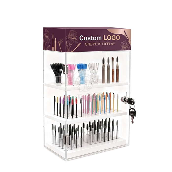Custom Acrylic Display Case | Lockable COUNTER DISPLAY for Makeup Brushes SKU-2603271629