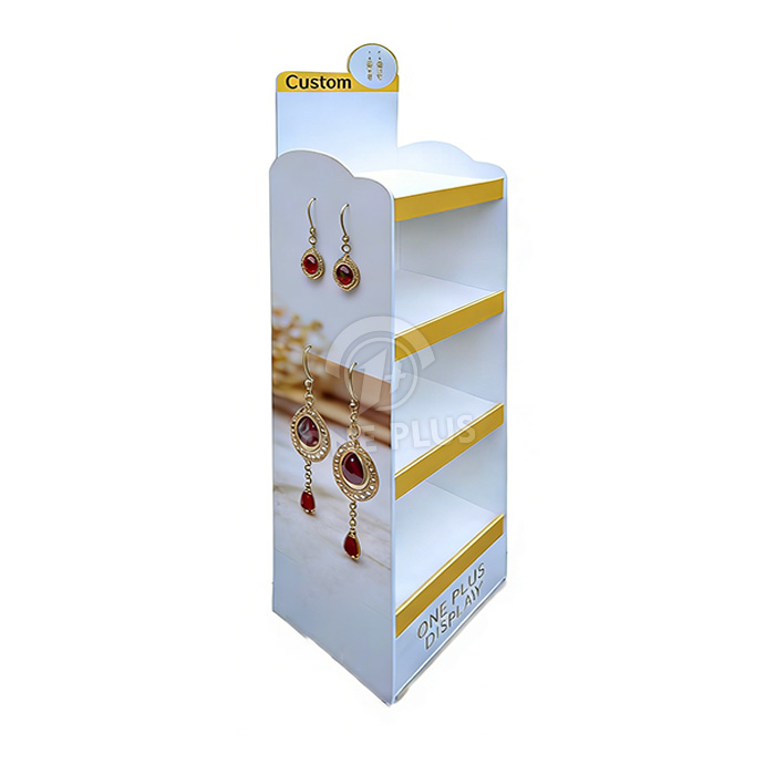 Premium PVC Display Stand | 4-Tier FLOOR DISPLAY for Earrings & Fashion Accessories SKU-2604011122