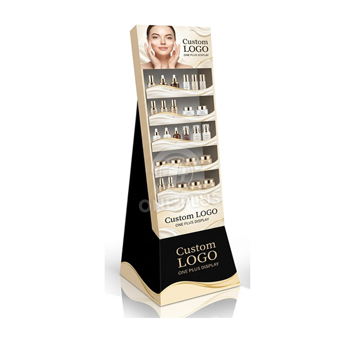 Premium Custom Cardboard Display | 4-Tier FLOOR DISPLAY for Skin Care & Cosmetics SKU-202604021014