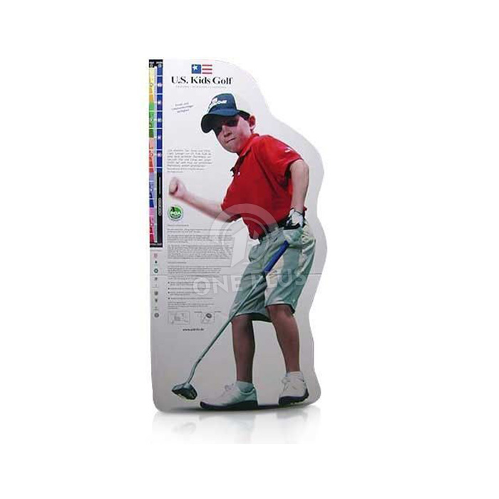 Présentoir personnalisé en carton grandeur nature pour clubs de golf | Présentoir de vente au détail de sport haut de gamme autoportant SKU-202605261409-GOLF