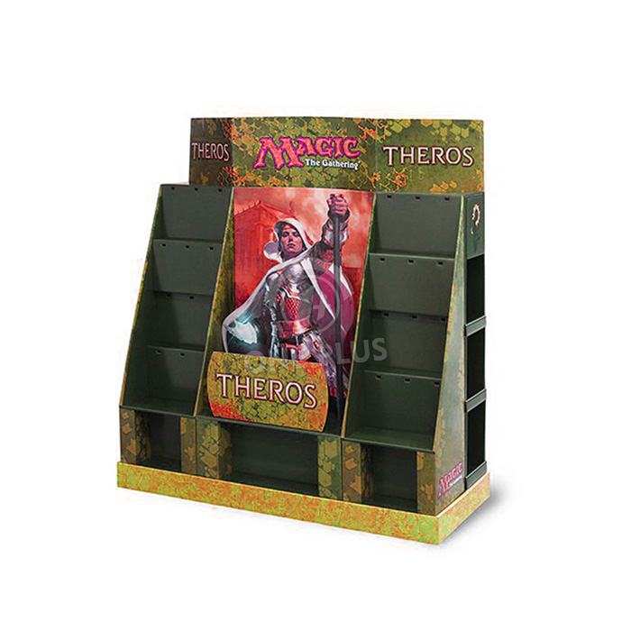 Custom 4-Tier Cardboard Book Pallet Display with Side Stepped Pockets and Large Central Graphic Billboard | Retail Media Merchandiser Stand SKU-202606041654-BOOK