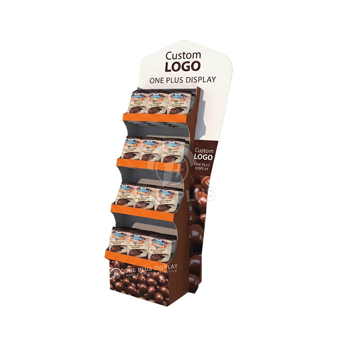 Custom Cascading Kartonnen Display Stand voor Snacks | High-Impact Vloerstaande Retail Merchandiser SKU-202606151706-SNACK