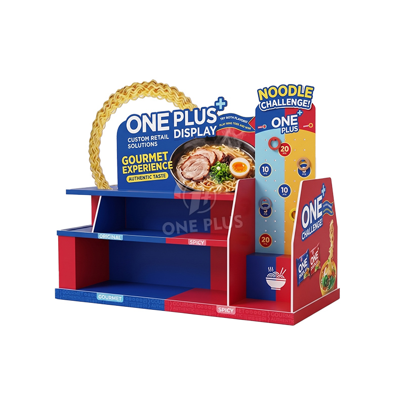 Custom Cardboard Display Stand for Instant Noodles | Interactive Retail Creative Merchandiser SKU-202606181426-NOODLE