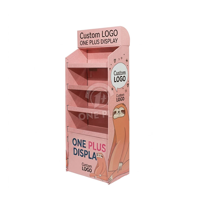Custom Cardboard Display Stand for Snacks | 4-Tier Retail Merchandiser SKU-202606231412-SNACK
