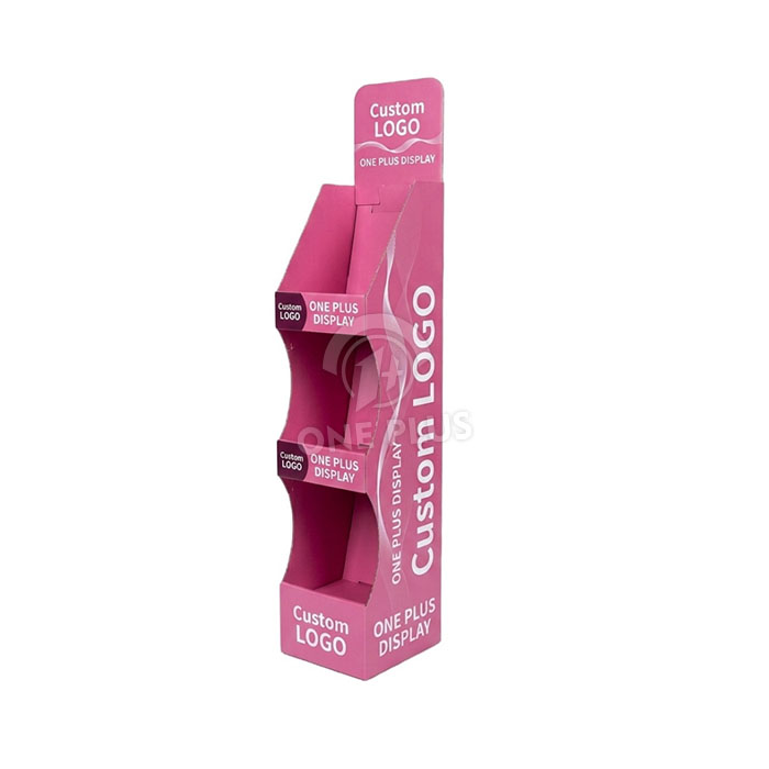 Soporte de exhibición de cartón personalizado para productos de cuidado de la piel y belleza | Merchandiser minorista de 3 niveles SKU-202606231519-SKIN