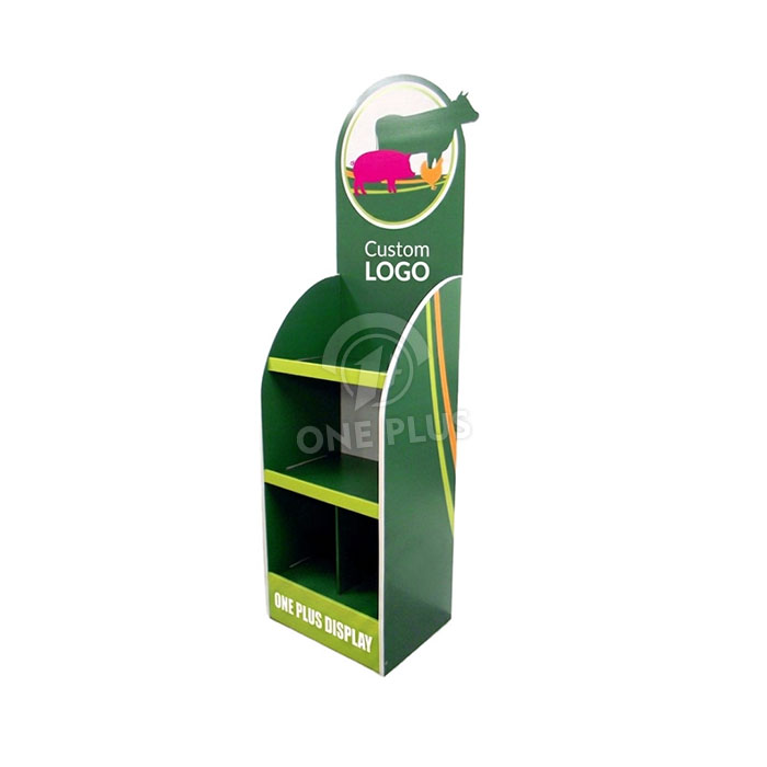 Soporte de exhibición de cartón personalizado para jugos y bebidas | Merchandiser minorista de 3 niveles SKU-202606231625-JUICE