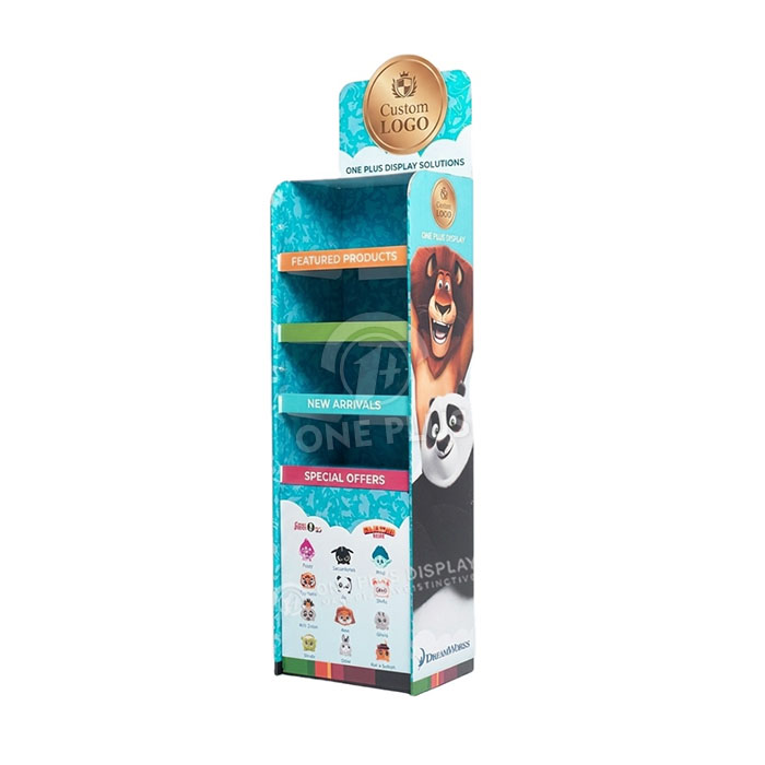 Custom Cardboard Display Stand for Dolls & Collectibles | 4-Tier Retail Merchandiser SKU-202606251705-DOLL