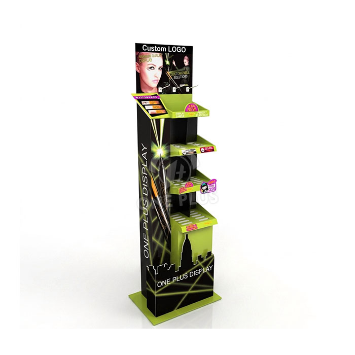 Custom Cardboard Display Stand for False Eyelashes & Eye Makeup | 4-Tier Retail Merchandiser SKU-202606261523-LASH