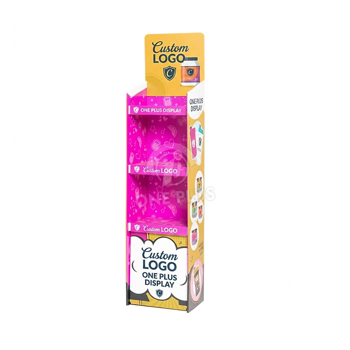 Custom Cardboard Display Stand for Water Bottles & Shakers | 3-Tier Retail Merchandiser SKU-202606291513-CUP