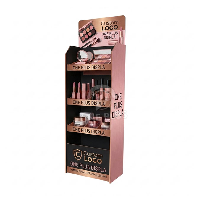 定制纸板展示架，用于化妆品 | 高级彩妆零售陈列架 SKU-202607091608-COSMETICS
