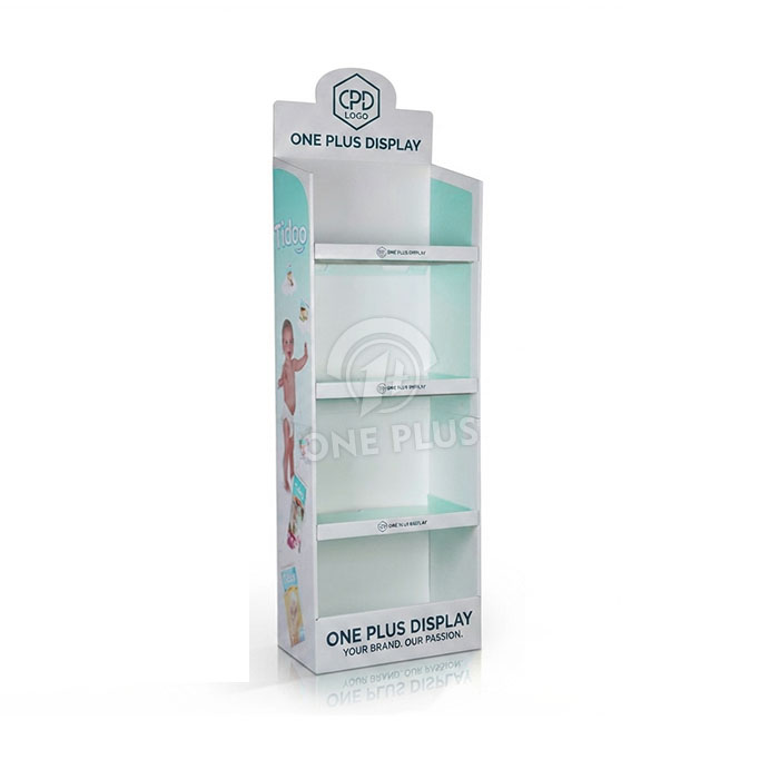 Custom Cardboard Display Stand for Baby Products | Retail Infant Care Merchandiser SKU-202607141344-BABY