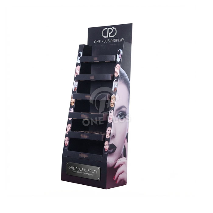 Custom Cardboard Display Stand for Cosmetics | Retail Beauty Merchandiser SKU-202607141415-COSMETIC