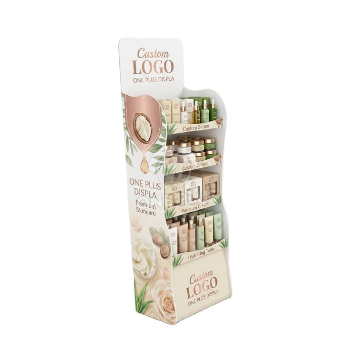 Custom Cardboard Display Stand for Skincare | Retail Cosmetic Merchandiser SKU-202607210546585-SKINCARE