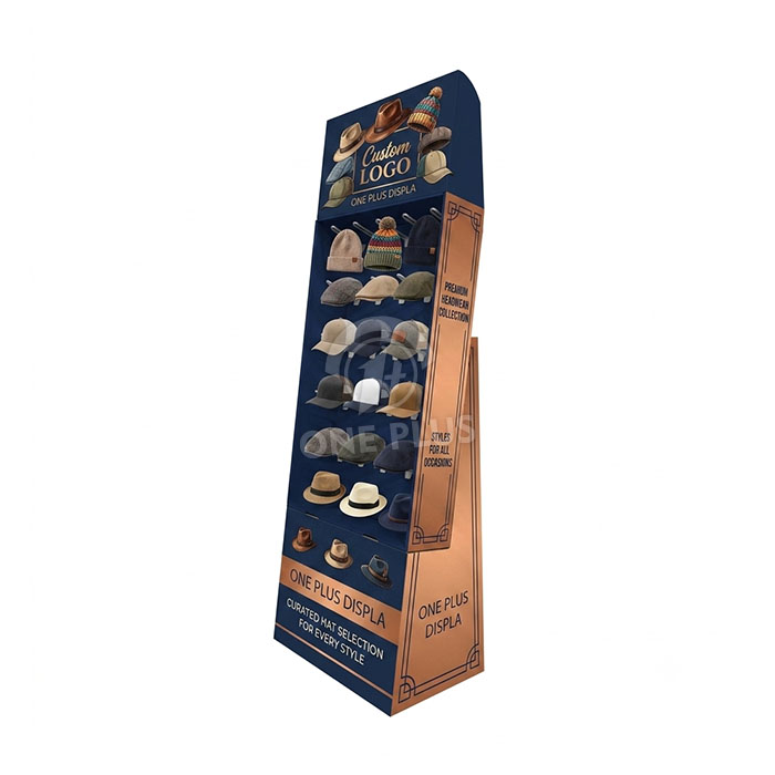Custom Cardboard Display Stand for Hats | Retail Cap Merchandiser SKU-202608030711370-HAT-DISPLAY