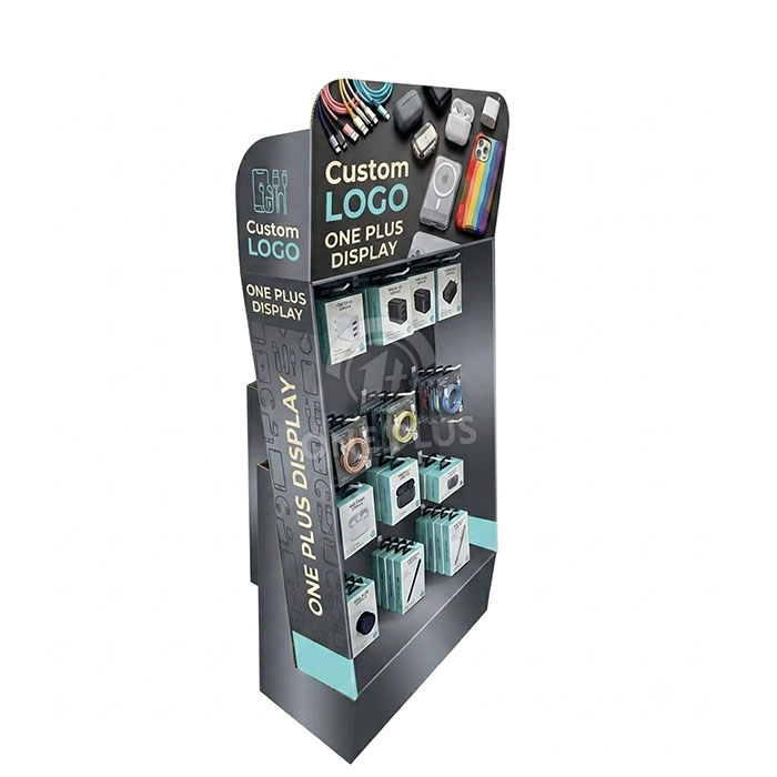 Custom Cardboard Display Stand for Phone Accessories | Retail Tech Merchandiser SKU-202608040624800-PHONE-ACCESSORY