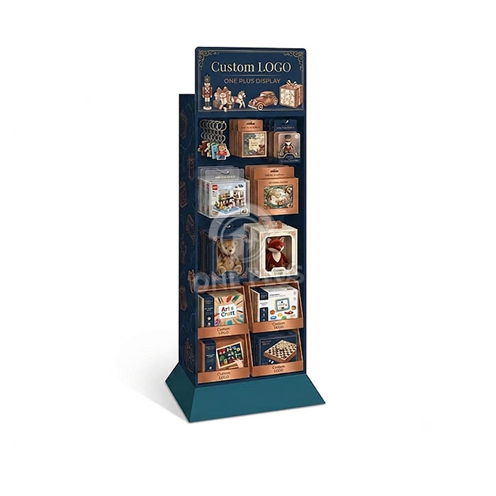 Custom Cardboard Display Stand for Plush Toys | Retail Doll Merchandiser SKU-202608040652326-PLUSH-TOY
