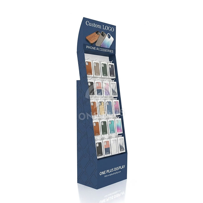 Custom Cardboard Display Stand for Phone Cases | Retail Tech Merchandiser SKU-202608060600447-PHONE-CASE-DISPLAY