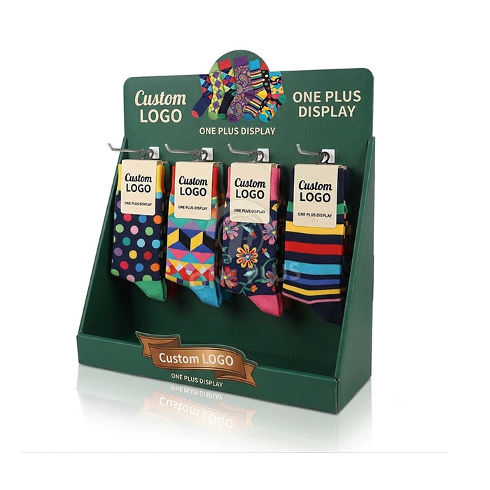Custom Cardboard Display Stand for Socks | Retail Hosiery Merchandiser SKU-202608060725878-SOCK-DISPLAY