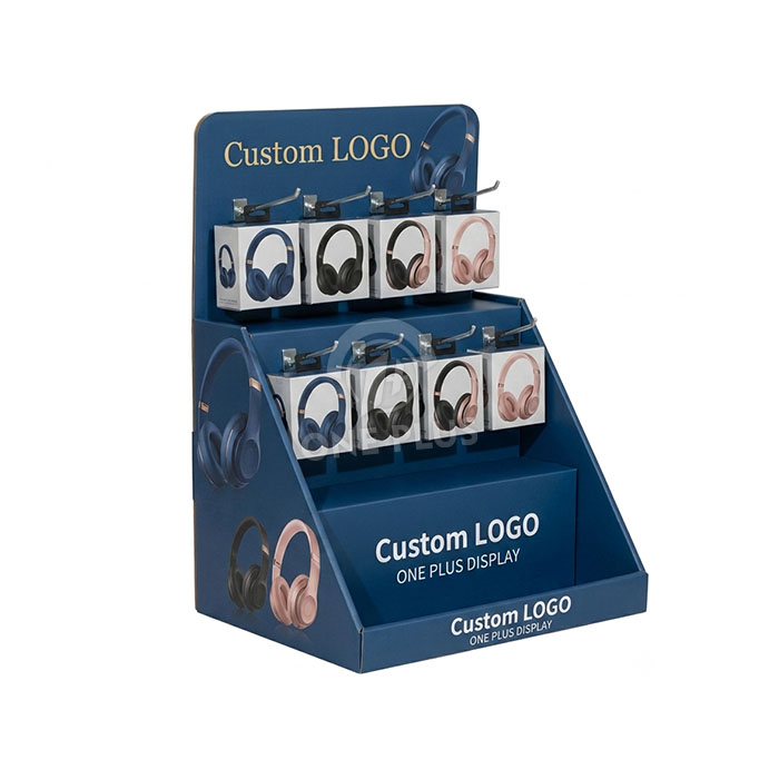 Custom Cardboard Display Stand for Headphones | Retail Audio Accessory Merchandiser SKU-202608060907785-HEADPHONE-DISPLAY